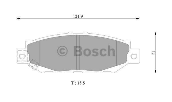 Bosch 0 986 AB9 277 Brake Pad Set, disc brake 0986AB9277