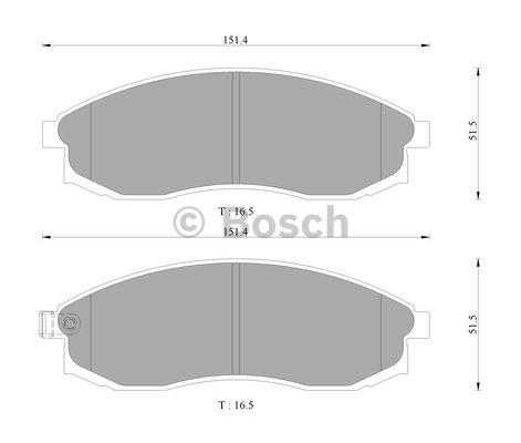 Bosch 0 986 AB9 072 Brake Pad Set, disc brake 0986AB9072