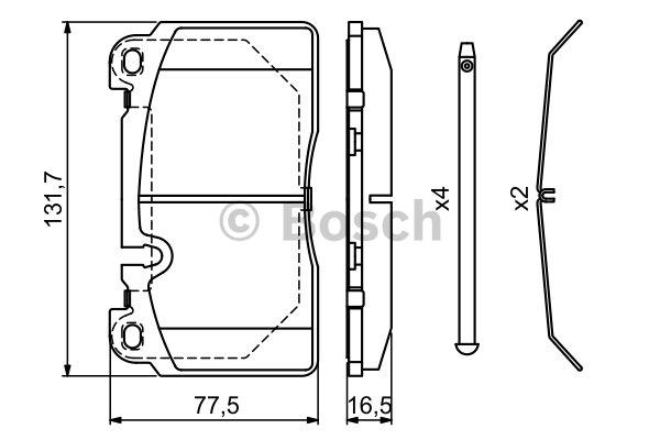 Bosch Brake pad set – price 265 PLN