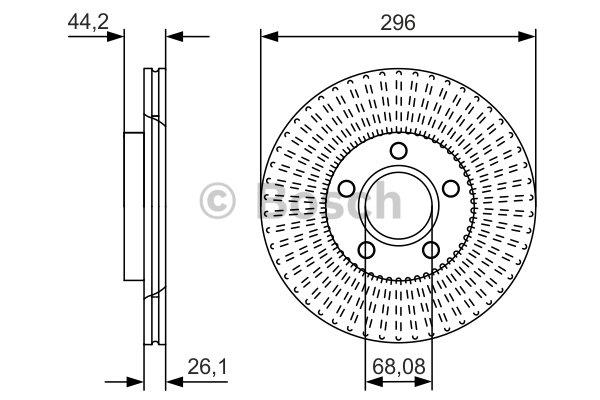 Bosch Front brake disc ventilated – price 240 PLN