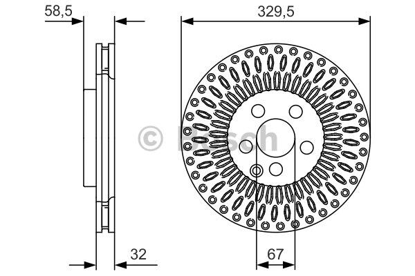 Bosch Brake disc – price 265 PLN