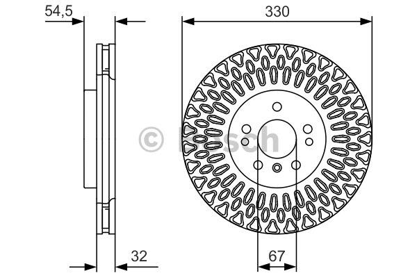 Bosch Front vented brake disc – price 330 PLN