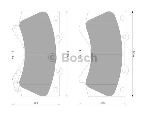 Bosch 0 986 AB9 301 Brake Pad Set, disc brake 0986AB9301