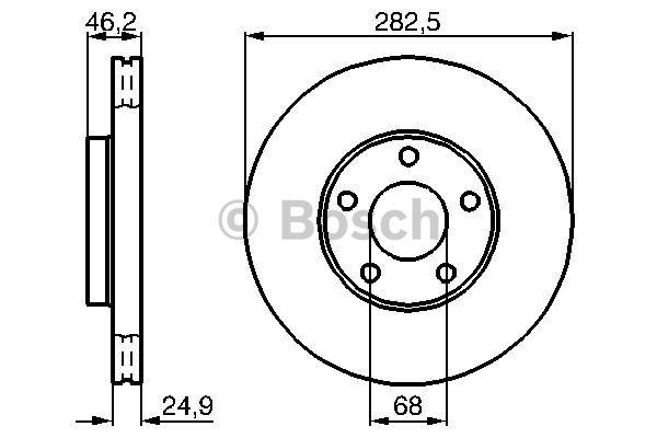 Bosch Front vented brake disc – price 226 PLN
