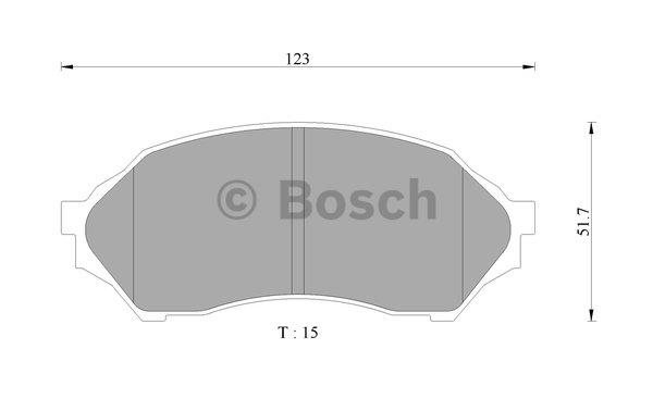 Bosch 0 986 AB9 077 Brake Pad Set, disc brake 0986AB9077