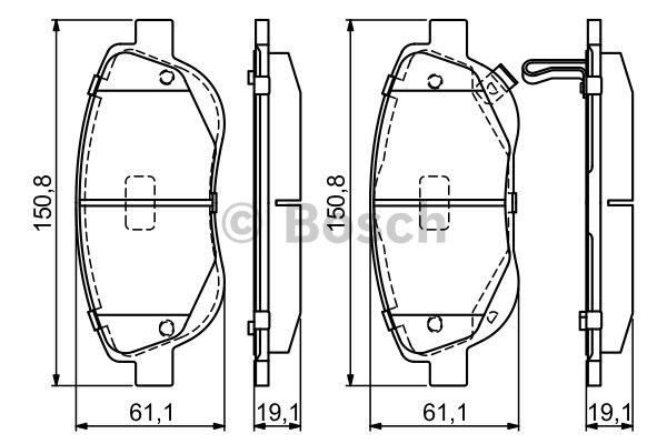 Bosch Brake pad set – price 265 PLN