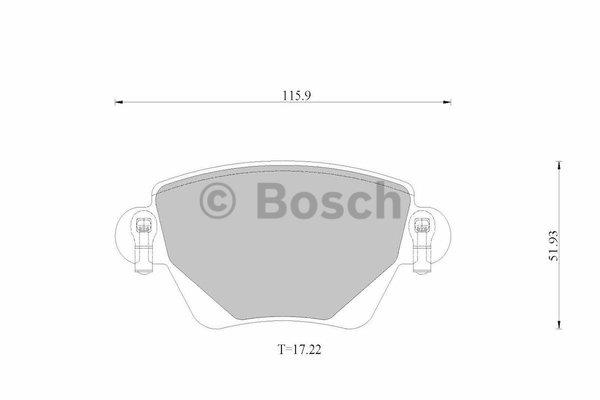 Bosch 0 986 AB2 528 Brake Pad Set, disc brake 0986AB2528