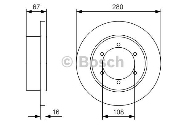 Bosch Rear solid brake disc – price 299 PLN