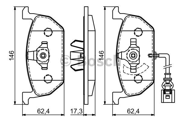 Bosch Brake pad set – price 196 PLN