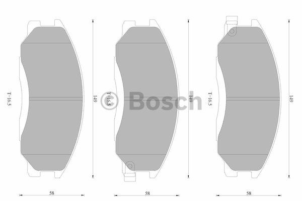 Bosch 0 986 AB9 127 Brake Pad Set, disc brake 0986AB9127