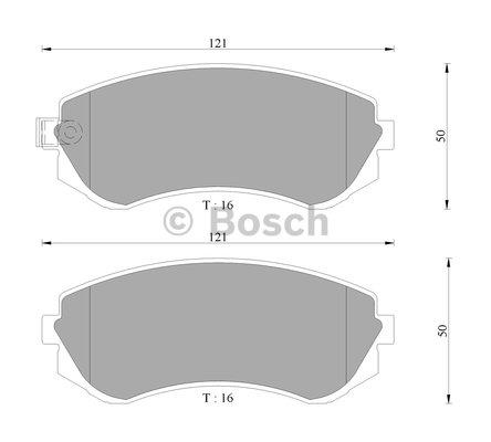 Bosch 0 986 AB9 031 Brake Pad Set, disc brake 0986AB9031