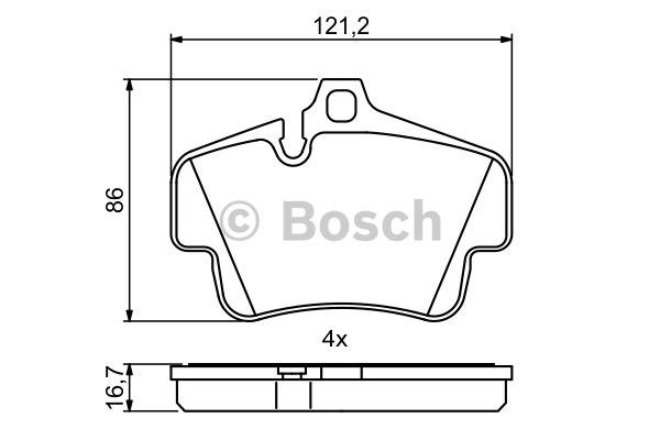 Bosch 0 986 494 699 Brake Pad Set, disc brake 0986494699