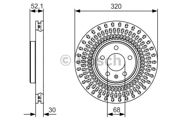 Bosch Front vented brake disc – price 271 PLN