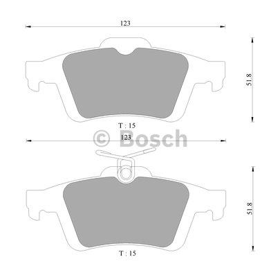Bosch 0 986 AB9 297 Brake Pad Set, disc brake 0986AB9297