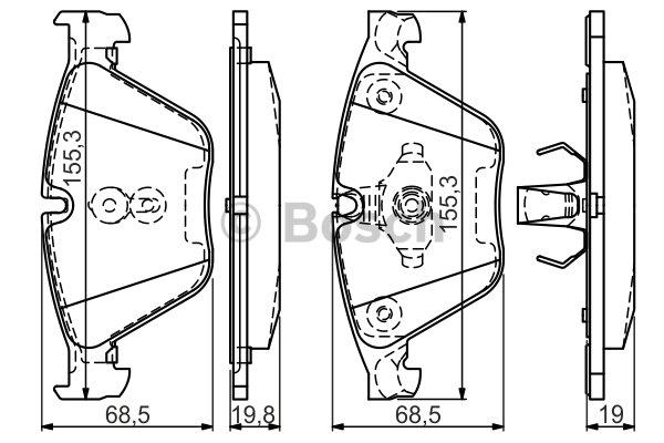 Bosch Brake pad set – price 227 PLN