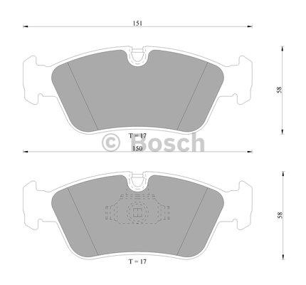 Bosch 0 986 AB4 694 Brake Pad Set, disc brake 0986AB4694