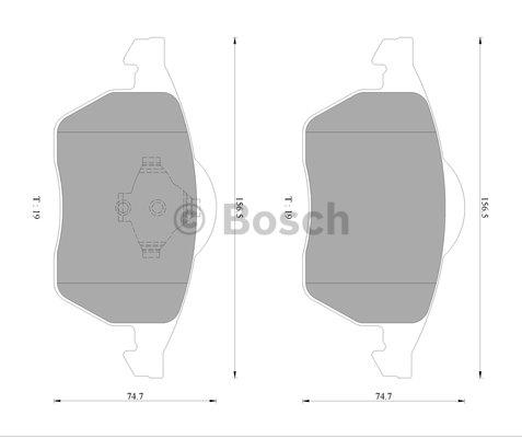 Bosch 0 986 AB4 552 Brake Pad Set, disc brake 0986AB4552