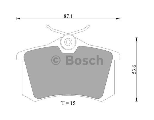 Bosch 0 986 AB4 436 Brake Pad Set, disc brake 0986AB4436