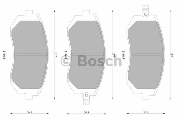 Bosch 0 986 AB1 961 Brake Pad Set, disc brake 0986AB1961