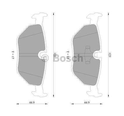 Bosch 0 986 AB4 430 Brake Pad Set, disc brake 0986AB4430
