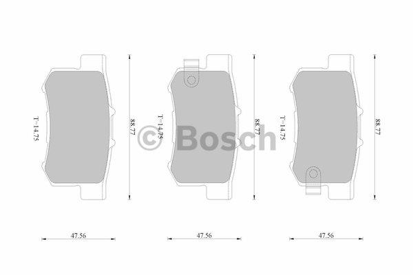 Bosch 0 986 AB1 116 Brake Pad Set, disc brake 0986AB1116