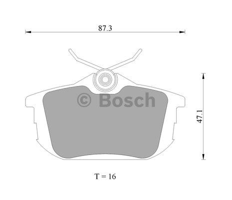 Bosch 0 986 AB4 466 Brake Pad Set, disc brake 0986AB4466