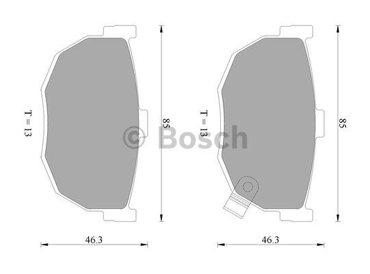 Bosch 0 986 AB1 908 Brake Pad Set, disc brake 0986AB1908