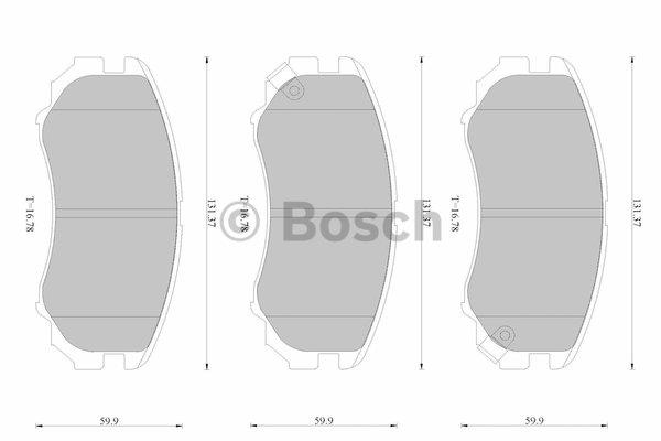 Bosch 0 986 AB2 514 Brake Pad Set, disc brake 0986AB2514
