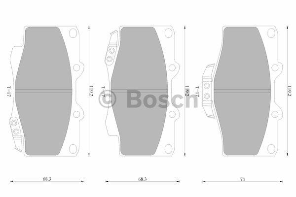 Bosch 0 986 AB4 398 Brake Pad Set, disc brake 0986AB4398