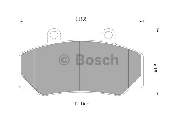 Bosch 0 986 AB4 434 Brake Pad Set, disc brake 0986AB4434