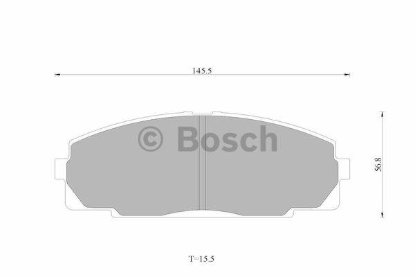 Bosch 0 986 AB4 399 Brake Pad Set, disc brake 0986AB4399