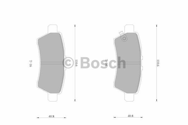Bosch 0 986 AB4 591 Brake Pad Set, disc brake 0986AB4591