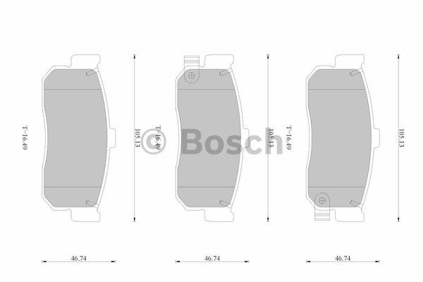 Bosch 0 986 AB1 713 Brake Pad Set, disc brake 0986AB1713