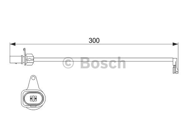 Warning contact, brake pad wear Bosch 1 987 474 505