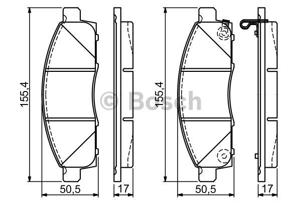Bosch Brake pad set – price 166 PLN