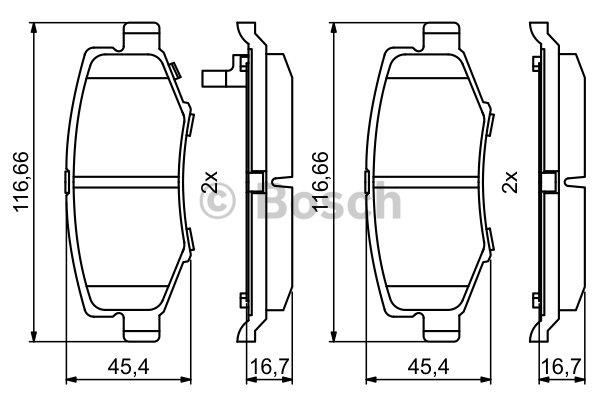 Bosch Brake pad set – price 236 PLN