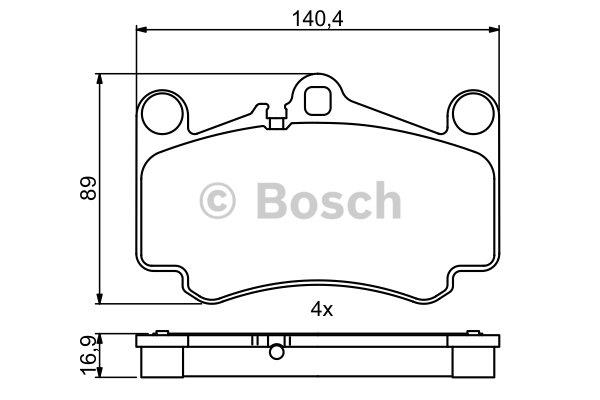 Bosch Brake pad set – price 267 PLN