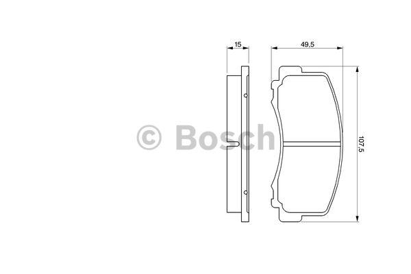 Bosch 0 986 460 933 Brake Pad Set, disc brake 0986460933