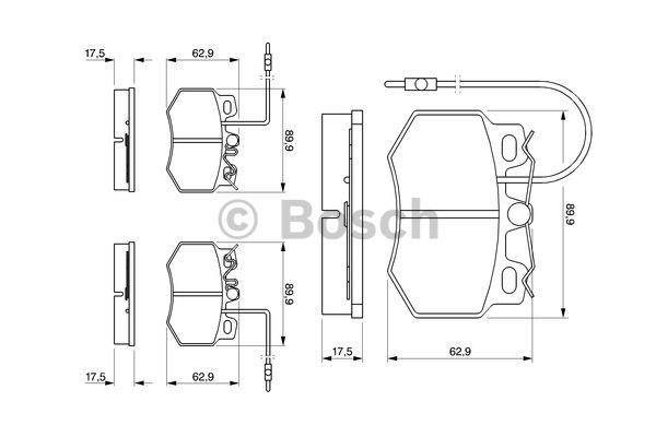 Bosch 0 986 469 891 Brake Pad Set, disc brake 0986469891