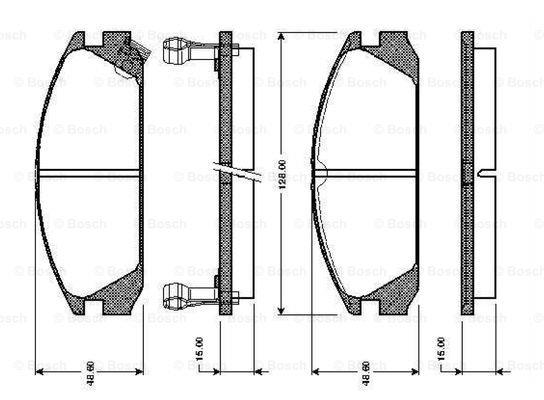 Bosch 0 986 TB2 117 Brake Pad Set, disc brake 0986TB2117