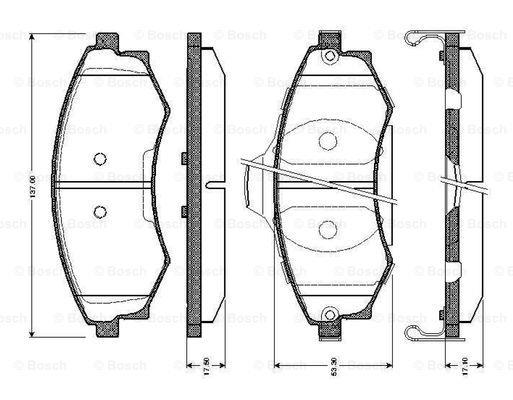 Bosch 0 986 TB2 170 Brake Pad Set, disc brake 0986TB2170