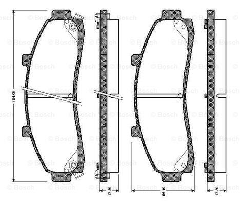 Bosch 0 986 TB2 273 Brake Pad Set, disc brake 0986TB2273