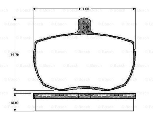 Bosch 0 986 TB2 489 Brake Pad Set, disc brake 0986TB2489