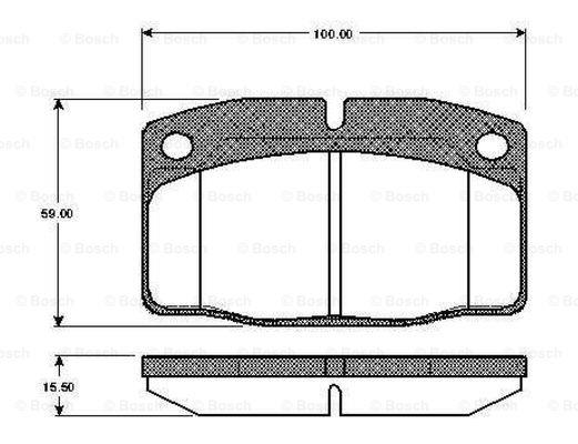 Bosch 0 986 TB2 495 Brake Pad Set, disc brake 0986TB2495