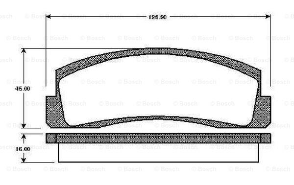 Bosch 0 986 TB2 497 Brake Pad Set, disc brake 0986TB2497