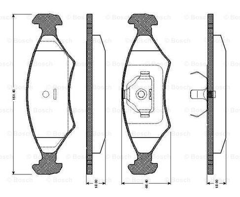 Bosch 0 986 TB2 499 Brake Pad Set, disc brake 0986TB2499