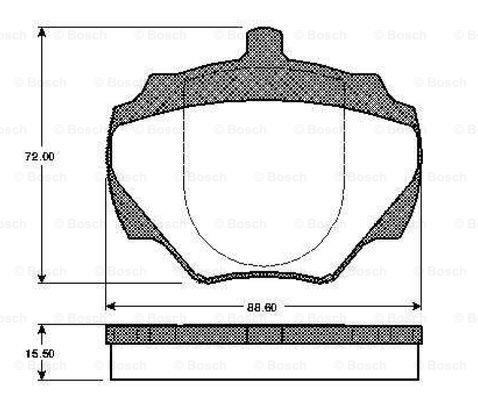 Bosch 0 986 TB2 568 Brake Pad Set, disc brake 0986TB2568