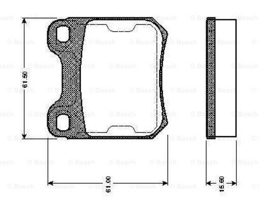 Bosch 0 986 TB2 577 Brake Pad Set, disc brake 0986TB2577