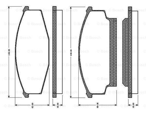 Bosch 0 986 TB2 584 Brake Pad Set, disc brake 0986TB2584