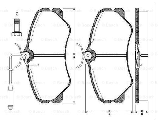 Bosch 0 986 TB2 588 Brake Pad Set, disc brake 0986TB2588